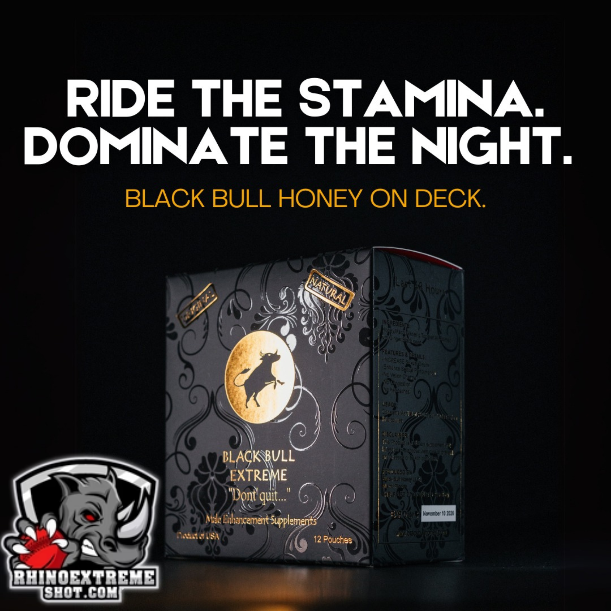 Black Bull Extreme Honey Full Box – 15 Pouches