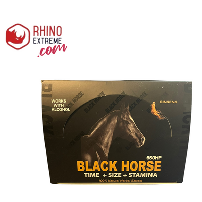 (12 pack)BLACK HORSE EXTREME ERECTION AND FAST GROWTH - Rhino Extreme