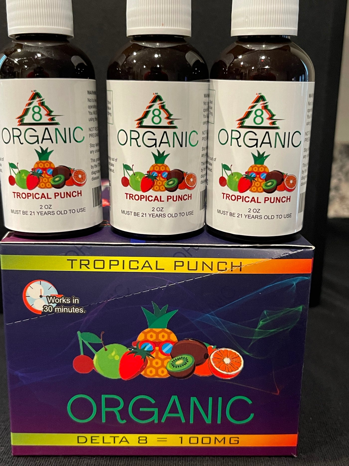 “NEW”Organic tropical punch infused with delta 8 100mg(fast acting growth formula) - Rhino Extreme