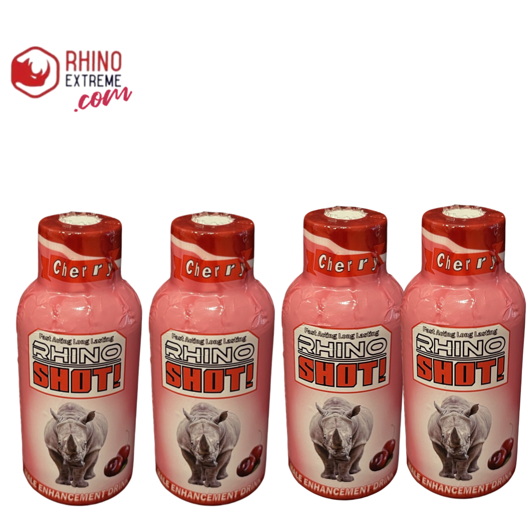 4 Pack New Flavor Cherry Rhino Shots