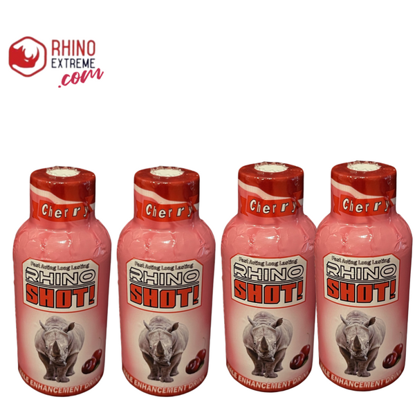 4 Pack New Flavor Cherry Rhino Shots