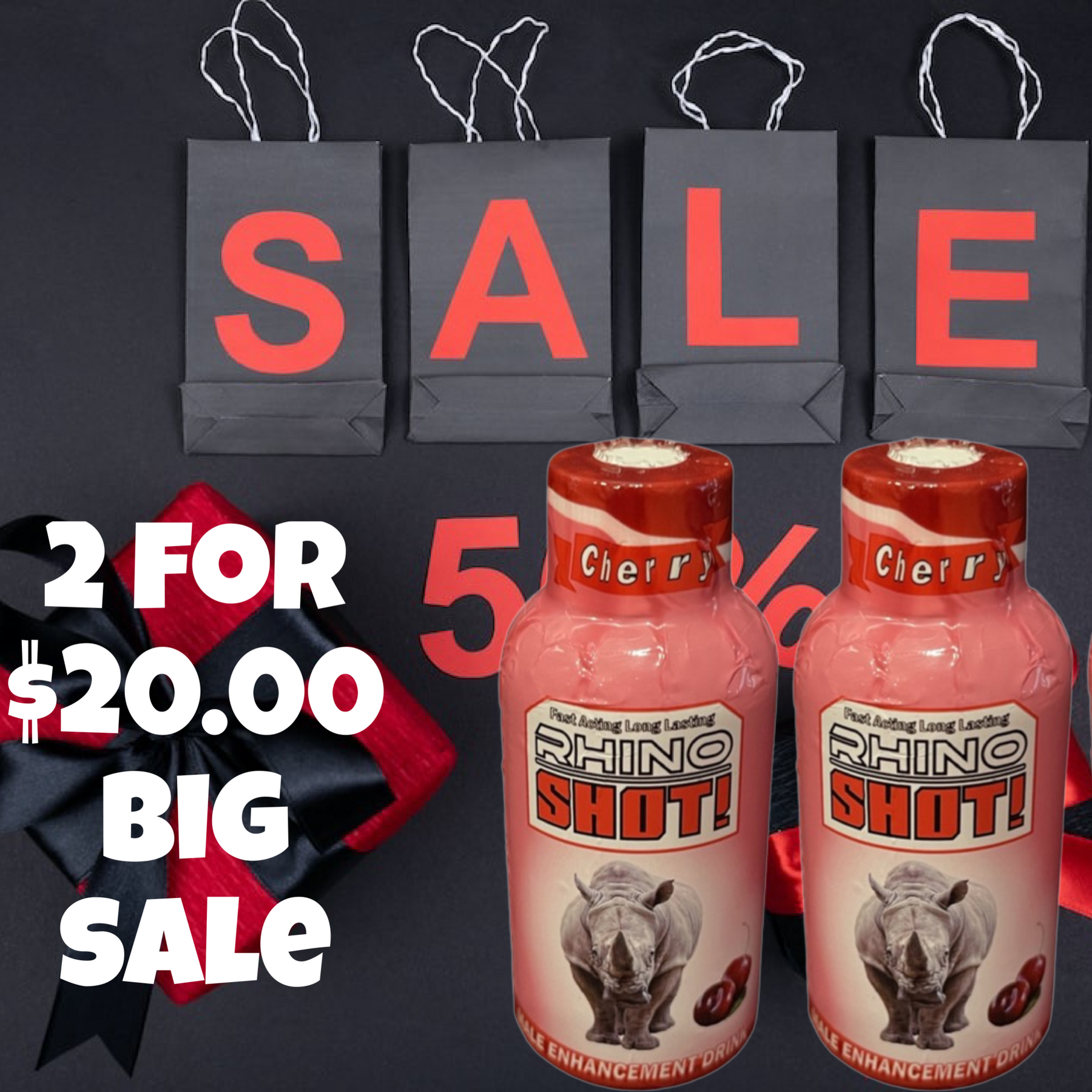 Kool-aid flavor rhino cherry shot 2 count – Rhinoextreme