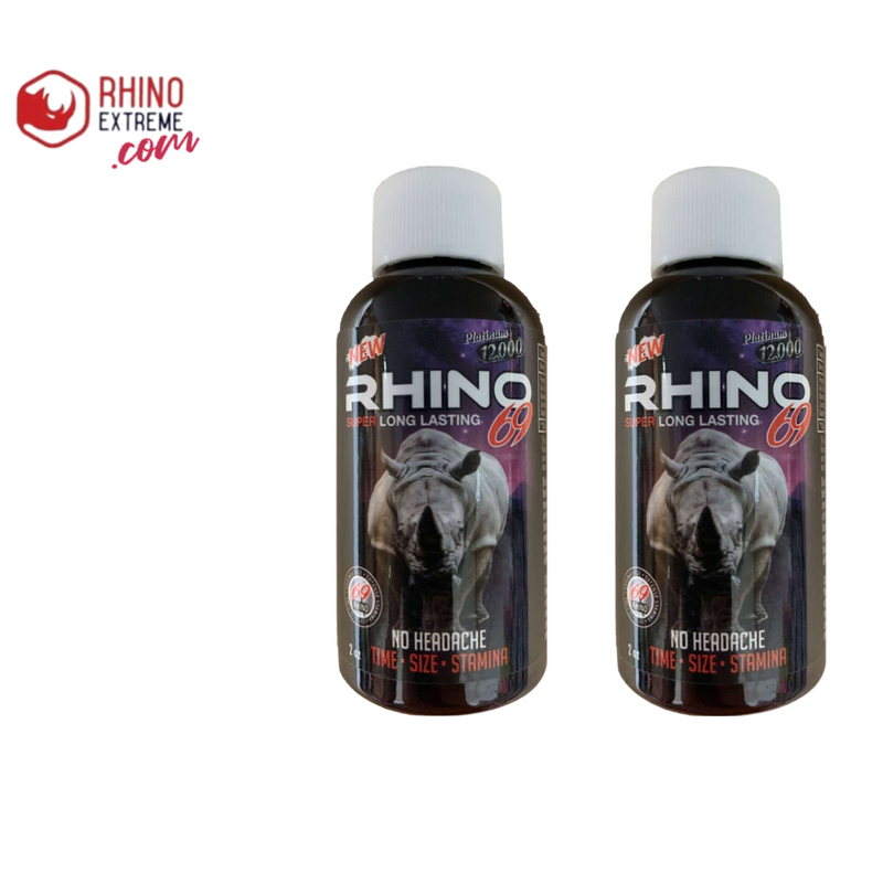 2 Rhino 69 Extra Strength Platinum Liquid Shots(faster erection time) - Rhino Extreme